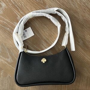 Kate Spade Black Pebbled Leather Shoulder Bag